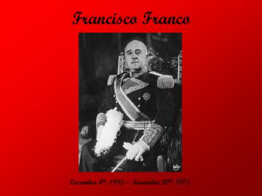 Francisco Franco