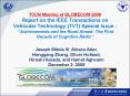 TCCN Meeting at GLOBECOM 2009 Report on the IEEE Transactions on Vehicular Technology (TVT) Special Issue -   PowerPoint PPT Presentation