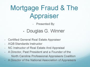 Mortgage Fraud