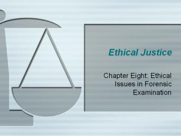 Ethical Justice