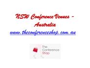 NSW Conference Venues - Theconferenceshop.com.au