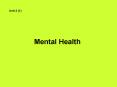 Mental Health PowerPoint PPT Presentation