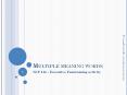 Multiple Meaning Words (1) PowerPoint PPT Presentation