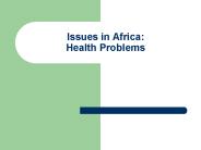 Issues in Africa: Health Problems