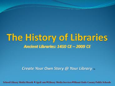 Create Your Own Story @ Your Library