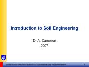 Introduction to Soil Engineering