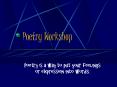 Poetry Workshop PowerPoint PPT Presentation