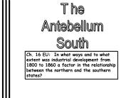 The Antebellum South