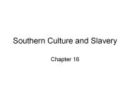 Southern Culture and Slavery