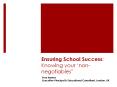 Ensuring School Success: Knowing your  PowerPoint PPT Presentation