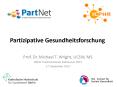 Partizipative Gesundheitsforschung PowerPoint PPT Presentation