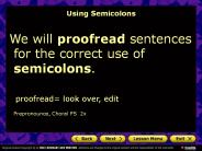 Using Semicolons