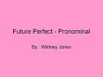 Future Perfect - Pronominal PowerPoint PPT Presentation