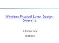 Wireless Physical Layer Design: Diversity PowerPoint PPT Presentation
