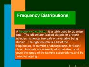 Frequency Distributions