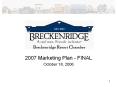 2007 Marketing Plan - FINAL PowerPoint PPT Presentation