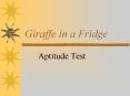 Giraffe in a Fridge PowerPoint PPT Presentation