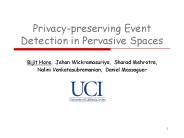 Privacy-preserving Event Detection in Pervasive Spaces