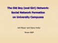 The Old Boy (and Girl) Network: Social Network Formation on University Campuses PowerPoint PPT Presentation