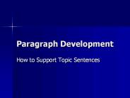 Paragraph Development