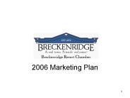 2006 Marketing Plan