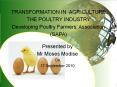 TRANSFORMATION IN AGRICULTURE PowerPoint PPT Presentation