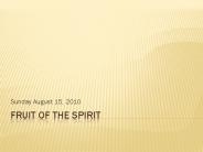 Fruit of the Spirit
