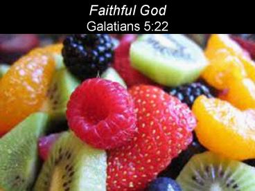 Faithful God