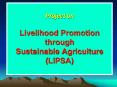 Project on  Livelihood Promotion through Sustainable Agriculture (LiPSA) PowerPoint PPT Presentation
