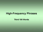 High-Frequency Phrases