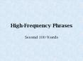 High-Frequency Phrases PowerPoint PPT Presentation