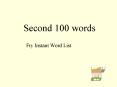 Second 100 words PowerPoint PPT Presentation