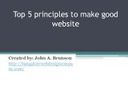 Top 5 Principles To Make Good Website