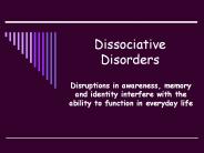 Dissociative Disorders