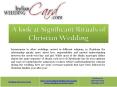 Rituals of Christian Wedding