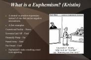 What is a Euphemism? (Kristin)