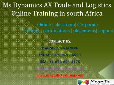 ms dynamics ax online training in south africa