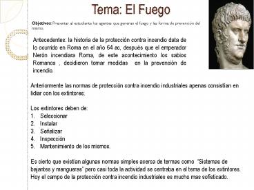 Tema: El Fuego