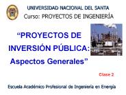 Curso: PROYECTOS DE INGENIER