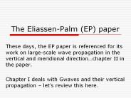The Eliassen-Palm (EP) paper