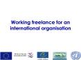 Working freelance for an international organisation PowerPoint PPT Presentation