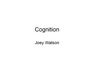 Cognition