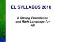 EL SYLLABUS 2010 PowerPoint PPT Presentation