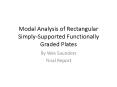 Modal Analysis of Rectangular Simply-Supported Functionally Graded Plates PowerPoint PPT Presentation