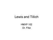 Lewis and Tillich