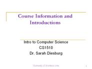 Course Information and Introductions