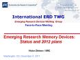 International ERD TWG Emerging Research Devices Working Group Face-to-Face Meeting PowerPoint PPT Presentation