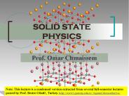 SOLID STATE PHYSICS