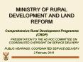MINISTRY OF RURAL DEVELOPMENT AND LAND REFORM PowerPoint PPT Presentation
