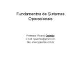 Fundamentos de Sistemas Operacionais PowerPoint PPT Presentation